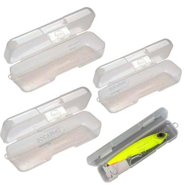 Imagem de Kit 4 Porta Isca Artificial Estojo Para Isca Artificial Individual 15cm