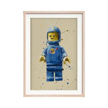 Imagem de Pôster De Arte Em Tela Com Legos Da Mona Lisa Para Quarto Infantil, De
