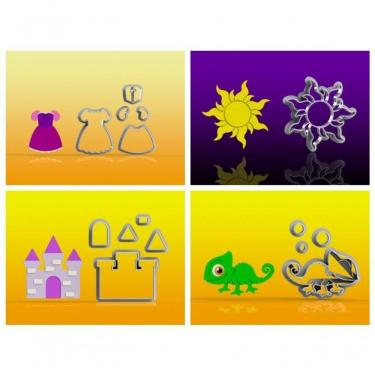 Imagem de Cortador Kit Rapunzel 4 Modelos Modulares 6 Cm