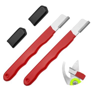 Imagem de PEUTIER Afiador De Lâmina Bolso 2 Peças, Ferramentas Jardim Aço Tungstênio Premium, Faca Multiuso Para Tesouras Poda, Machados, Tesouras, Foice, Cerca