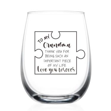 Imagem de Presentes para a vovó, Natal, presentes de aniversário para avó, peça única de quebra-cabeça para avó, taça de vinho, uma peça tão importante da minha vida