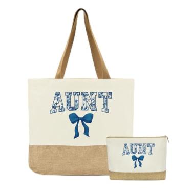 Imagem de Presentes de tia, presentes de tia, bolsa de tia, presente para tias, presente de agradecimento de aposentadoria de aniversário, Natal, para mulheres, tias, tia, esposa, sacolas florais reutilizáveis