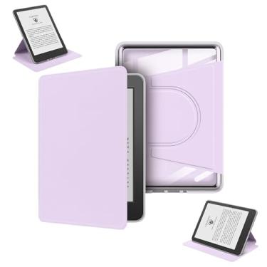Imagem de GUKSRASO Capa para Kindle Paperwhite 10ª Geração 2018 (6", Modelo: PQ94WIF) – 360° Giratória, Capa Magnética Removível, Suporte Ajustável, Traseira Transparente, Auto Ligar/Desligar