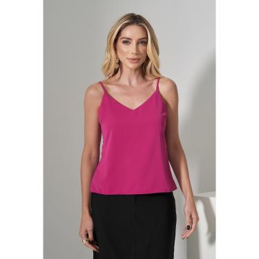 Imagem de Blusa Miss Misses Regata Chiffon Com Alcinha Fucsia - P-Feminino