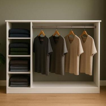 Imagem de Balcão Central Cabideiro Arara Expositor Lojas 1,50 M1 - VETORIAL MÓVE