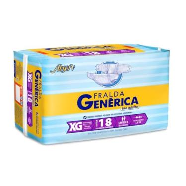 Imagem de Fralda Geriátrica Genérica - Absorv, Embalagem Economica - Tamanho XG, 18 Unidades