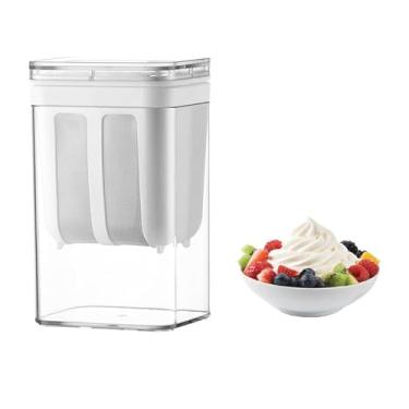 Imagem de Máquina de iogurte grego de 1800 ml - Coador de iogurte ultrafino, filtro de peneira de alimentos reutilizável de chá de arroz (G)