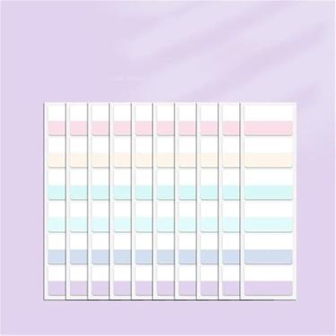 Imagem de 10 folhas, 60/120/240 peças, adesivos multicoloridos, graváveis, reposicionáveis, indicadores para páginas, marcadores de livros, notas de leitura (cor clara -G)