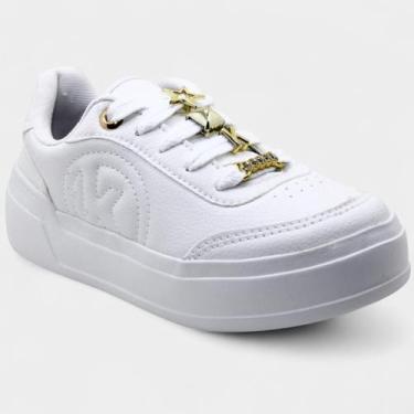 Imagem de Tênis Kolosh Casual Apliques Feminino - Branco, 35