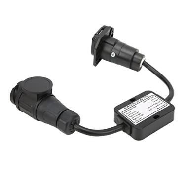 Imagem de Europeu 13 Pin para 7 Way Plug Round Converter, Conector Elétrico Luz Trailer Com Condutor de Cobre para US 7 Way Trailer Fiação, Split Stop Signal para Veículos