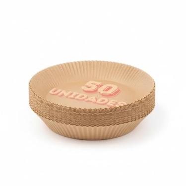 Imagem de Kit 50 Forros Descartáveis de Papel Para Airfryer 3L a 5L