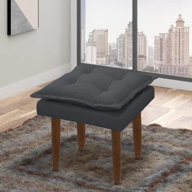 Imagem de Puff Opala Retangular Sala E Quarto Bellamado Cor:cinza