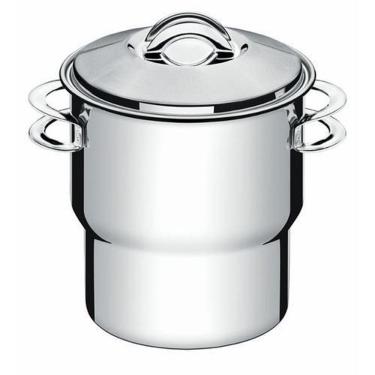 Imagem de Cuscuzeira Tramontina Solar Em Aço Inox Com Tampa E Alças 14 Cm 2,2 L