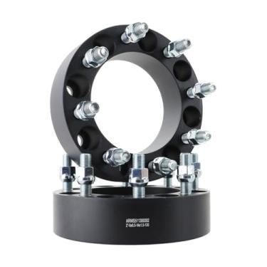 Imagem de VibeUp Adaptadores de roda 5.1 cm 8x6.5 M14x1.5 130, 8 pinos espaçadores de roda serve para Hummer H2 05-09, para Chevrolet Silverado 2500 99 00 01 03 04 06-09, para GMC Sierra 3500 01-06, para