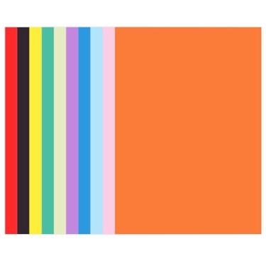 Imagem de LUMINFLY 50 folhas de papel cartolina A4, 10 cores para projetos de artesanato e decorações DIY