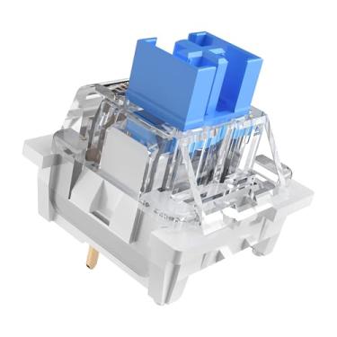 Imagem de Zhouwang Interruptores de teclado mecânico de substituição Outemu Blue Switch, à prova de poeira, clique de 3 pinos, digitação precisa, teclado faça você mesmo, teclado para jogos com 3 interruptores