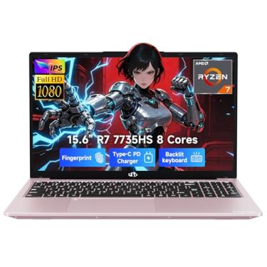 Imagem de NIMO 15.6" IPS FHD-Gaming-Laptop, Ryzen 7 7735HS 64GB DDR5 RAM 2TB SSD (Beats i7-12650H, 8C/16T, Up to 4.75GHz) Computer with Radeon 680M Graphics 100W Type-C Backlit Keyboard Fingerprint