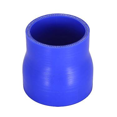 Imagem de X AUTOHAUX 63-76 mm 6,5"-3" ID Mangueira Redutora de Silicone Mangueira Acoplador de Mangueira de Silicone Tubo Intercooler Azul para Tubulação de Entrada de Intercooler de Carro
