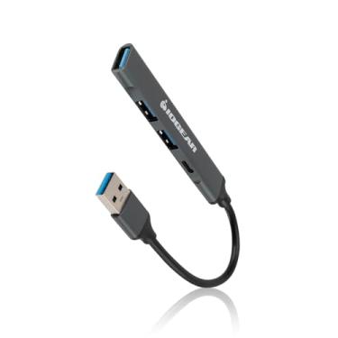 Imagem de IOGEAR Hub multiportas USB-A, USB-C, 4 portas, para pen drives USB, teclado, mouse, tamanho compacto, GUH304C