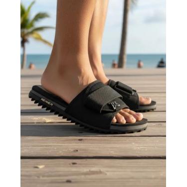 Imagem de Sandália Kenner Kivah Slide Solado Tratorado Masculina, 39, Preto