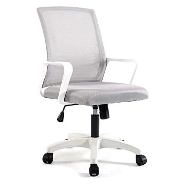 Imagem de Cadeira de escritório cadeira de computador cadeira de escritório ergonômica encosto cadeira de jogos cadeira de chefe cadeira giratória cadeira de escritório cadeira de malha (cor: branco) necessário