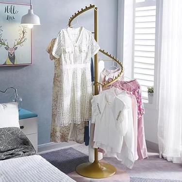 Imagem de JYXYXSCP Suporte de pijama de ferro forjado, redondo, giratório de 360 graus, cabide de alta qualidade (dourado)