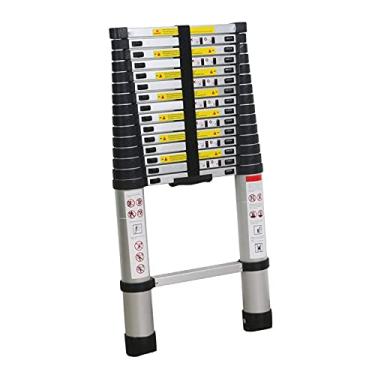 Imagem de Escada dobrável dobrável de alumínio extensível de 7 m, portátil e leve, capacidade de 150 kg, para casa, escritório, acesso seguro ao sótão e design