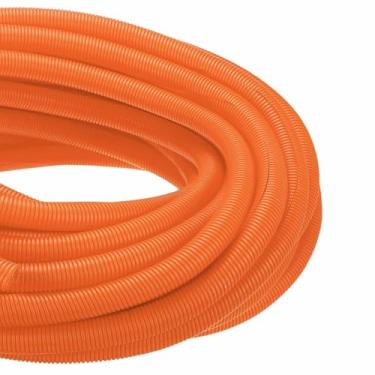 Imagem de DMiotech Tubo dividido de tear de fio de 30,5 m, protetores de cabo de conduíte flexível para animais de estimação para escritório, casa, jardim, laranja