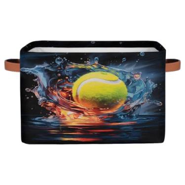 Imagem de Cesta de armazenamento pequena com alças para crianças, brinquedos, esportes, golfe, água, organizador de tecido, organizador de armazenamento para berçário, sala de estar, quarto, prateleiras, roupas