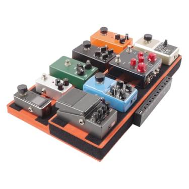 Imagem de Asixxsix Placa de Pedal de Guitarra, Pedaleira Portátil Antiderrapante de Material EVA Com Design Oco Oculto para Pedais de 6 a 10 Efeitos, Pedaleira de Guitarra Leve para Músicos