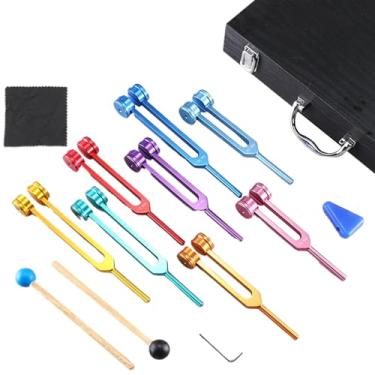 Imagem de Diapasões, acessórios de afinação de música, dispositivo ponderado com caixa de armazenamento, equipamento de liga de alumínio para equilíbrio de energia, corpo de música reflexo, homens e mulheres