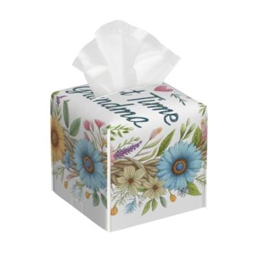 Imagem de Capa quadrada de couro para caixa de lenços de papel, à prova d'água, redondo, bonito, organizador de papel facial com cinto inferior, estojo de lenços para mesa, banheiro, escritório, mesa, carro