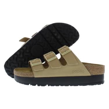 Imagem de Birkenstock Sandália feminina Florida Platform Flex, Sandcastle, 8-8.5 Narrow