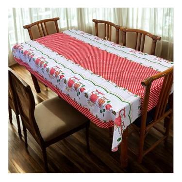 Imagem de Toalha de Mesa Retangular 6 Lugares 200 x 140cm Tecido Oxford Fácil de Limpar – Mesa Jantar Elegante (Modelo - 33)