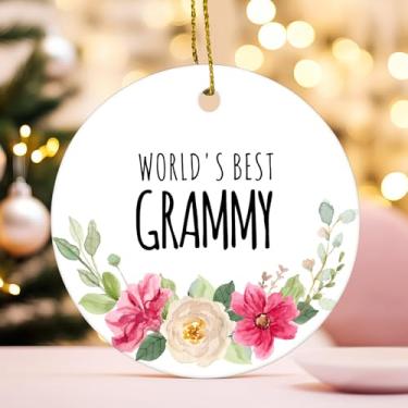 Imagem de Qeheb Ornamento Grammy, enfeites de Natal para pendurar na avó para decoração de festa de árvore de Natal, os melhores presentes para vovó de netos, os melhores ornamentos decorativos do Grammy do