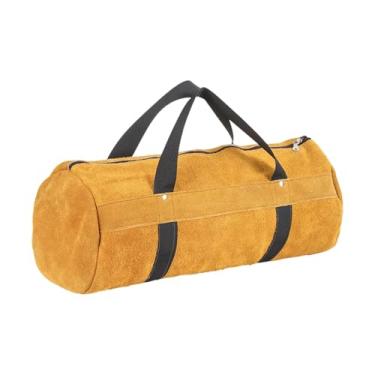 Imagem de Ioensy Bolsa organizadora de ferramentas para eletricista, material de limpeza, em PU, versátil, com alça, ideal para transporte e organização de materiais, L Yellow