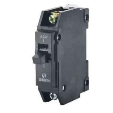 Imagem de Disjuntor Nema Preto MOnopolar 50A 3KA Soprano