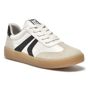 Imagem de Tênis Feminino Casual Via Marte 213-012-05, Gelo, Milk, Preto, 38