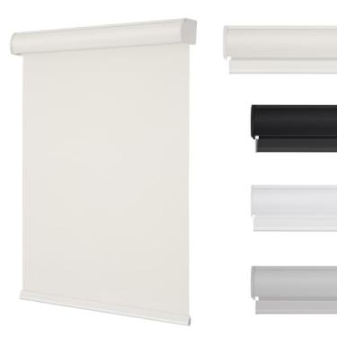 Imagem de Changshade Persianas blackout sem fio com sanefa, escurecimento de ambiente, fácil instalação, persianas de tecido para casa, quarto e escritório, 63,5 cm L x 182,9 cm A, bege ROL25BG72D