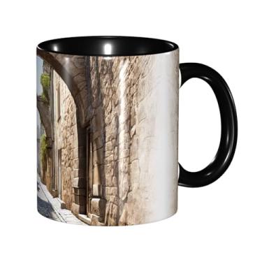 Imagem de Zeraoke Canecas de café criativas com impressão de rua italiana, personalizadas, presente para família, tamanho de 325 ml, unissex