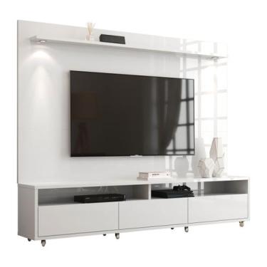 Imagem de Rack com Painel Aspen 2.2 Branco - MoveisAqui