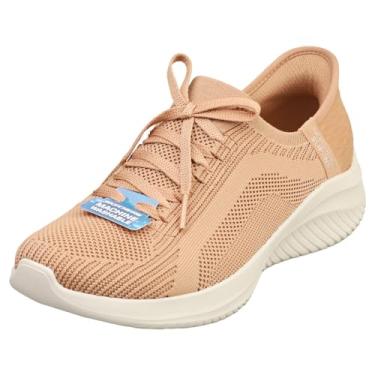Imagem de Skechers Tênis feminino Hands Free Slip-ins Ultra Flex 3.0 - Brilliant Path, Bronzeado, 35