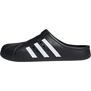 Imagem de adidas Sandália de dedo unissex Adilette para adultos, Núcleo preto/branco/preto, 13 Women/12 Men