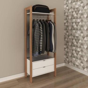 Imagem de Closet Modulado Aberto - Armário Alto Multiuso com 2 Gavetas Prateleir