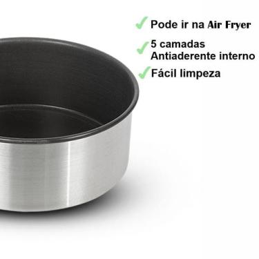 Imagem de Forma Assadeira para Air Fryer Antiaderente Redonda nº15 - Alumínio Br
