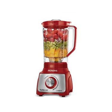 Imagem de Liquidificador Mondial Turbo L-1100 3L 1100W 12 Velocidades Vermelho/Inox