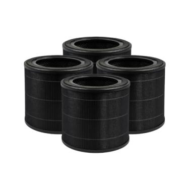 Imagem de Nispira JL-AP-TB01 Filtro de substituição para purificadores de ar AirExpect & AirExtend, HEPA verdadeiro de 3 estágios e filtro de ar de carvão ativado, pacote com 4