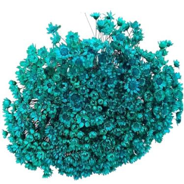 Imagem de Buquê de 300 Flores Secas Sempre Viva Mosquitinho – Mini Florzinhas Naturais para Arranjos e Decoração(Verde Esmeralda)