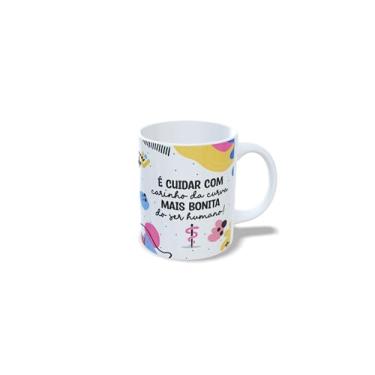 Imagem de Caneca de Cerâmica 325ml Profissões em Cores, Design Advogado, Branco com Padrão Colorido (17874)