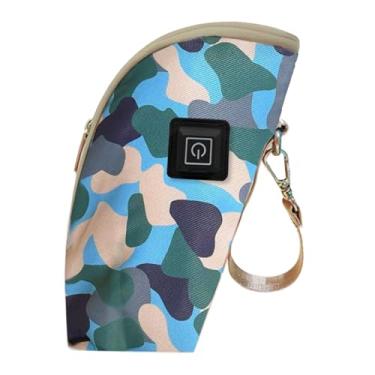 Imagem de Dynwave Bolsa térmica portátil para aquecimento de mamadeiras infantis com 3 níveis de temperatura, fechamento em zíper, aquecedor de bebidas compacto e capa, Style E